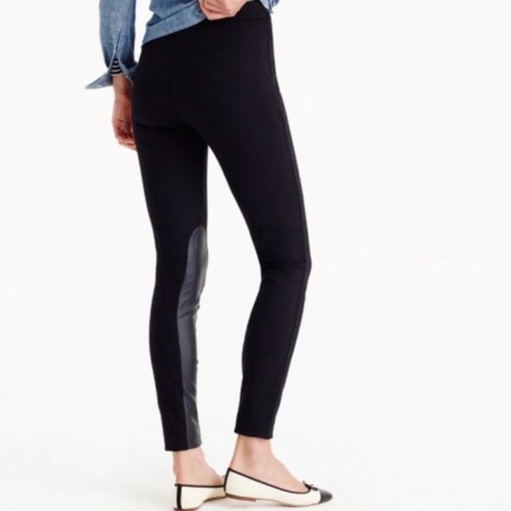 J. Crew black leather jodhpur gigi pixie pants